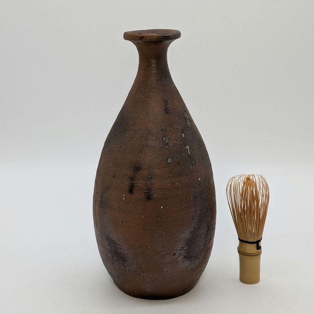 岡山県重要無形文化財 藤原建 備前焼 一輪花入 共箱共布 花瓶