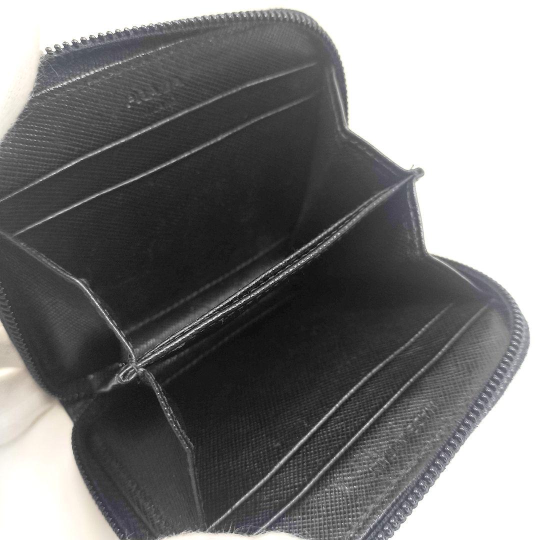 美品 プラダ ジッピー ケース パース 三角 黒 ブラック