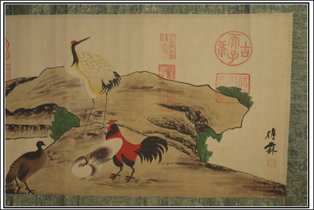 骨董市仕入れ品 中国明時代の掛軸 激安骨董品 肉筆保証BD409A11-6