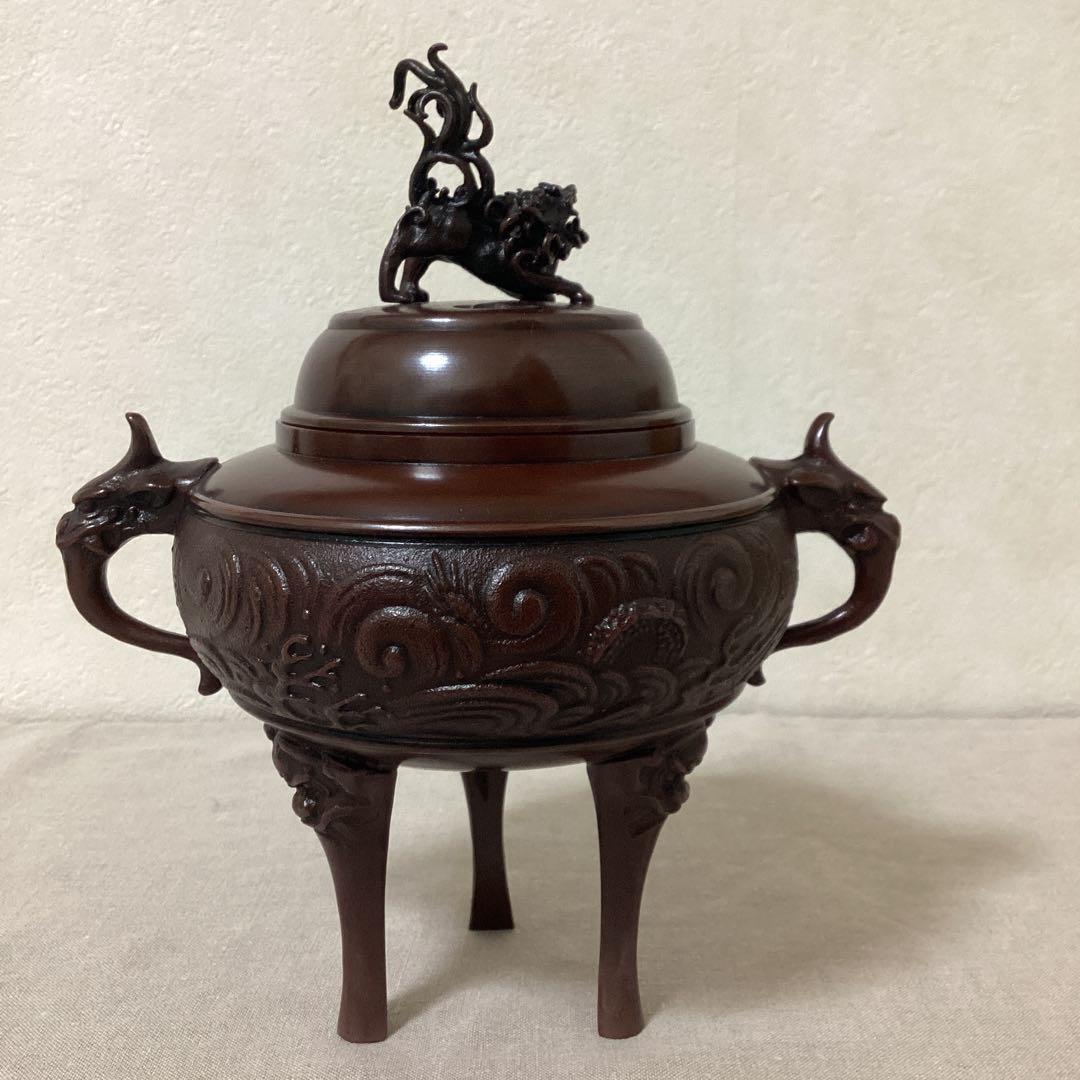楽天市場】香炉 獅子の通販 中古 香炉 線香立て 灰入れ 獅子 3つ足