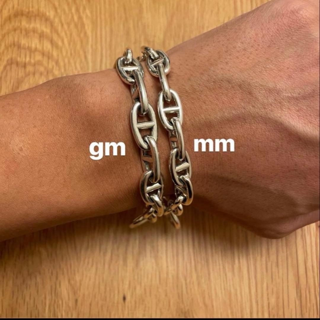 1点のみ GM シルバー925 アンカーチェーンブレスレット シェーヌダンクル系