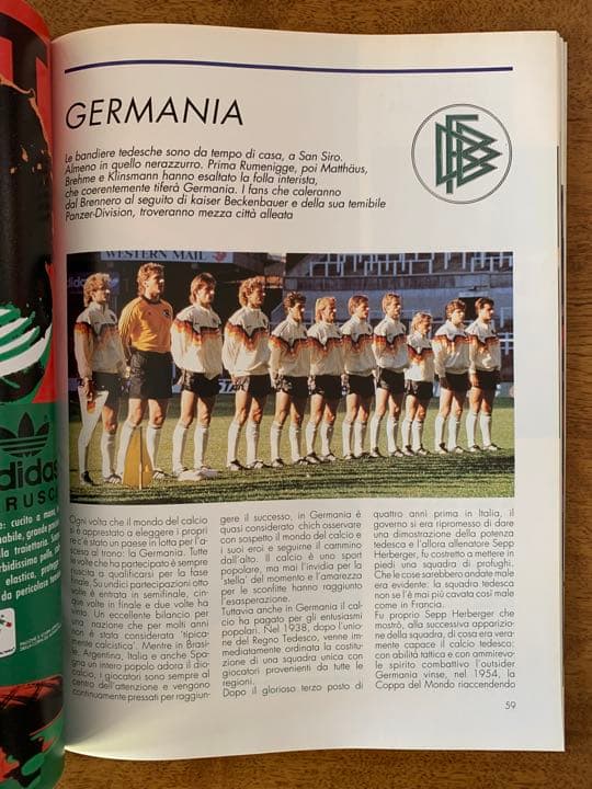 入手不可能！イタリア語　ITALIA'90 公式プログラム