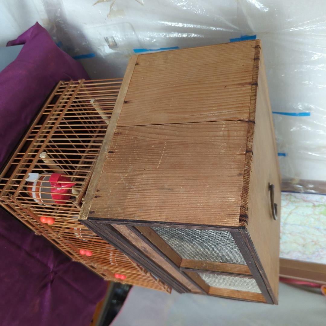 鳥籠 3セット。3羽用寝桶