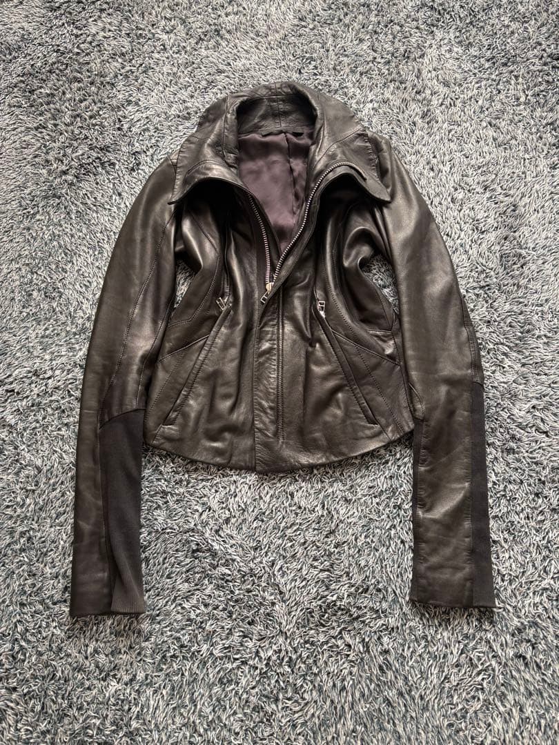 ekam 2way レザージャケット ハイネック