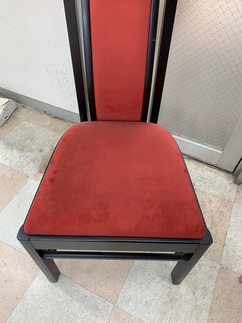 MORISHIGE 赤 スエード ハイバックチェア