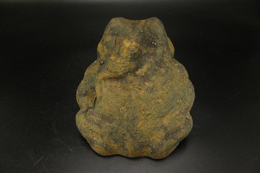 古い 陶製 蝦蟇 二件(ZE478)