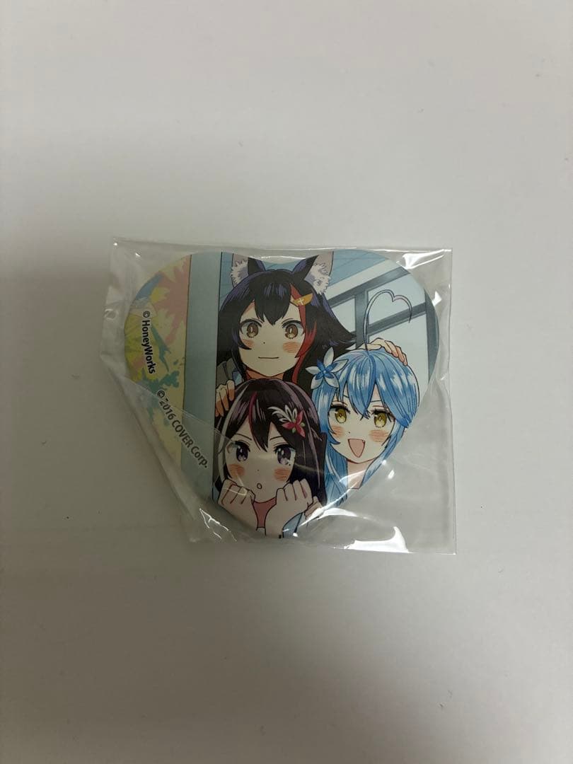 ホロライブ ホロハニ ハート型缶バッジ AZKi 大神ミオ 雪花ラミィ