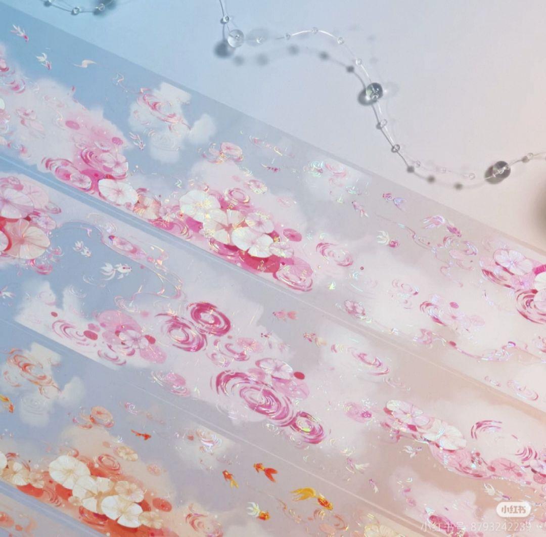 切売 1024☆ 海外 マスキングテープ マステ PET 装飾 花 贝壳光