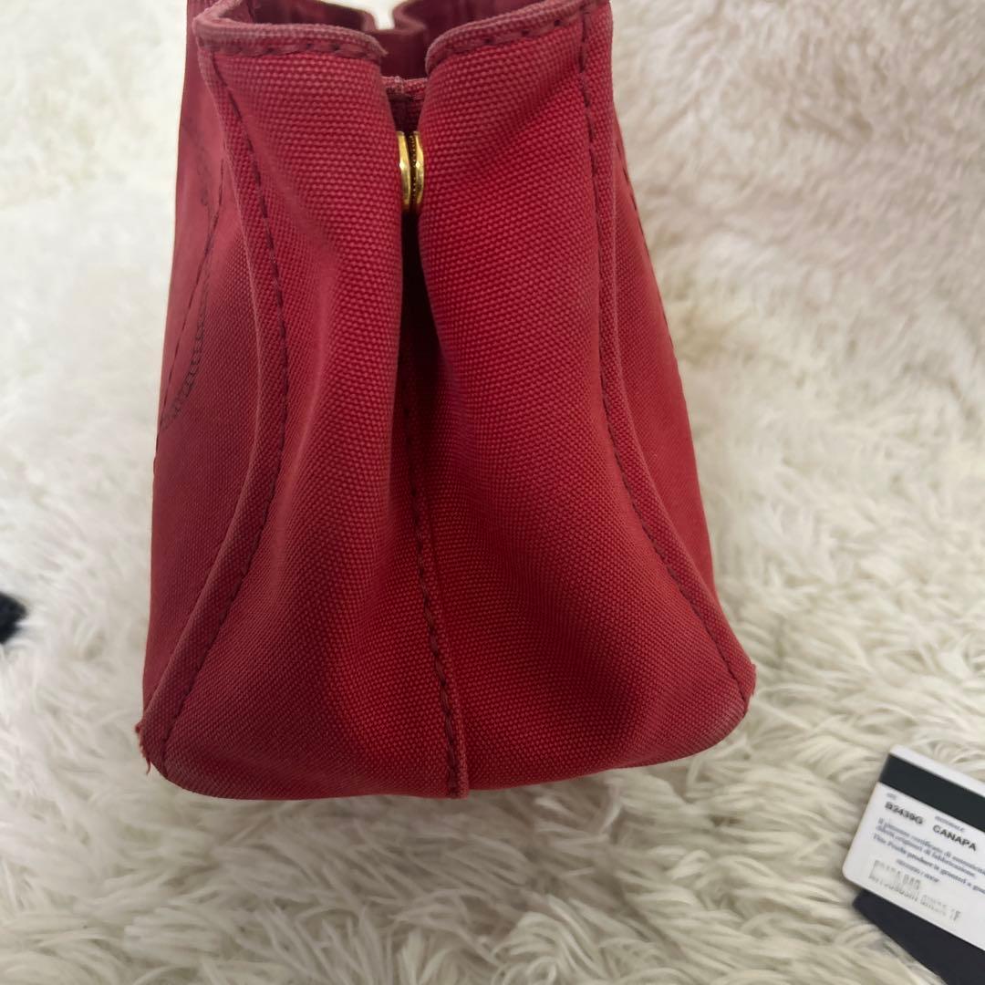 【正規品】PRADA プラダ　カナパS デニム　ハンドバッグ ギャランティーあり