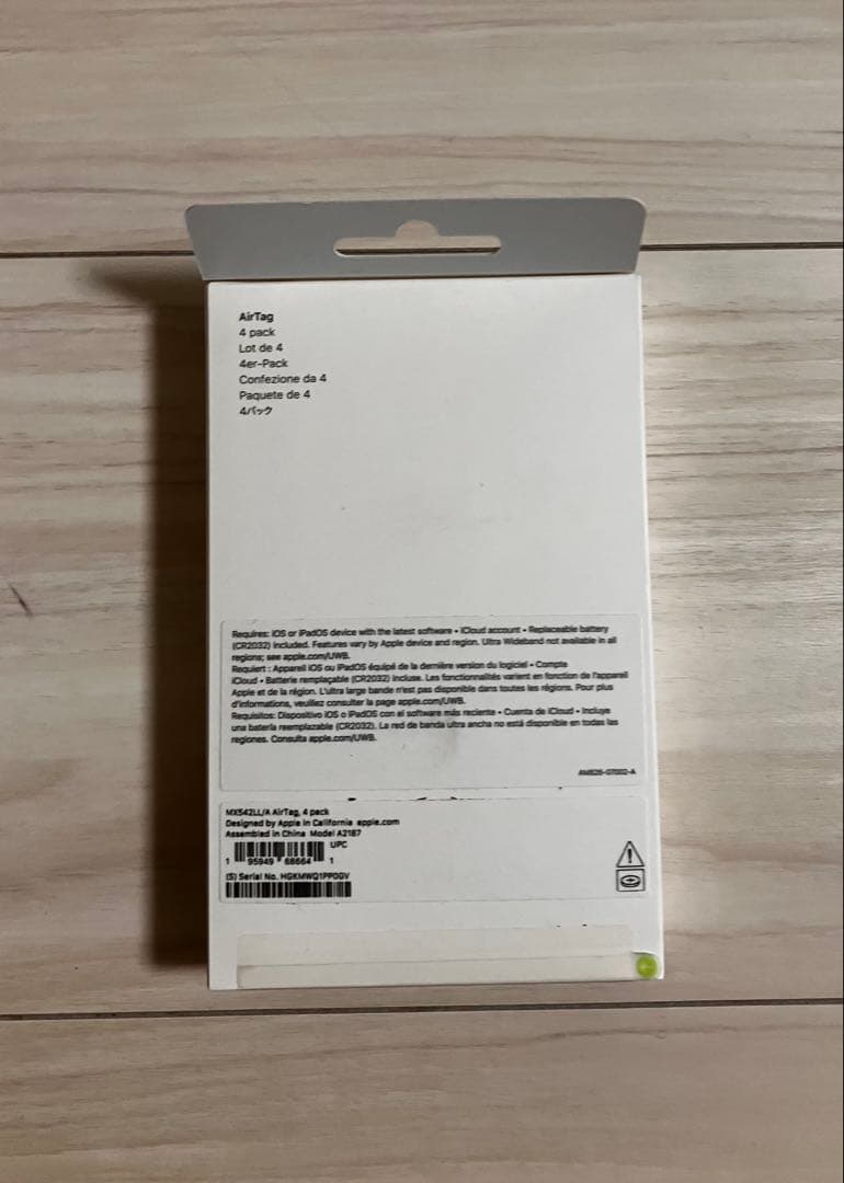 AirTag ４個入り 本体 新品未開封