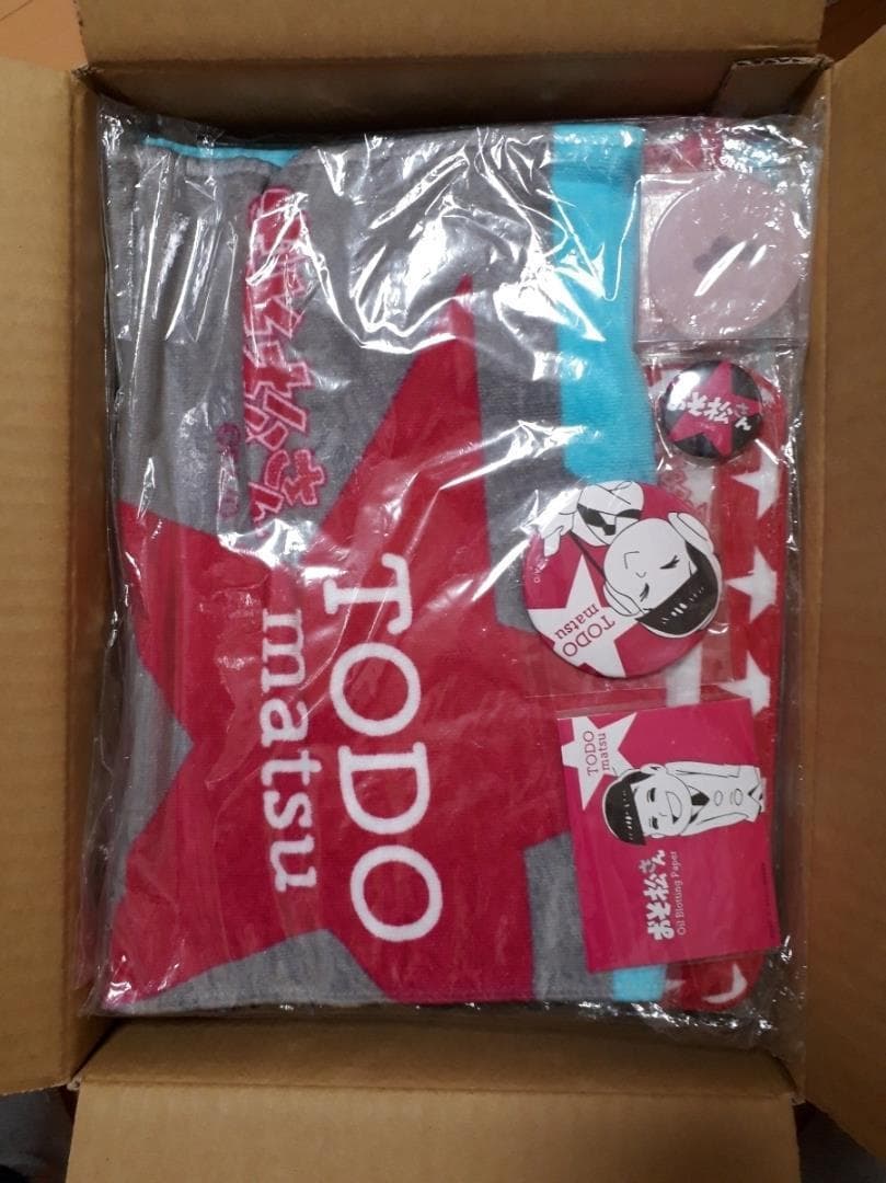 アニメ おそ松さん カラ松 トド松 一松 推し松 女子力セット タオル 缶バッジ