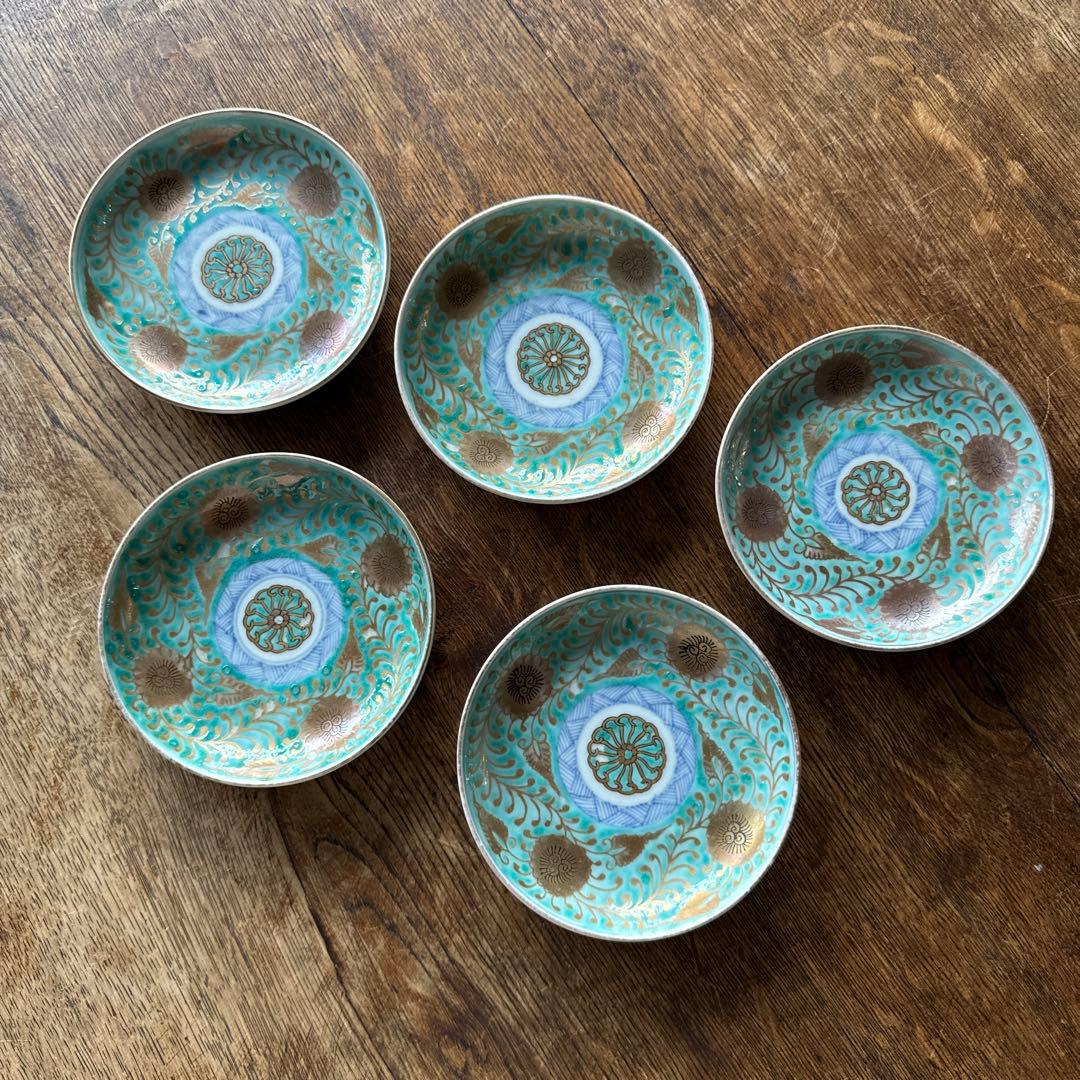 古伊万里色絵向付5客セット明治