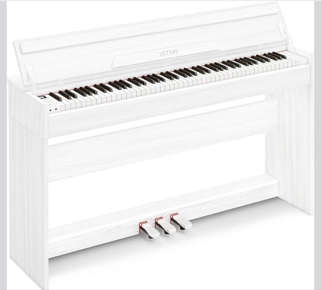 組立不要】【美品】IKTMI ホワイト電子ピアノ 128リズム搭載 - メルカリ