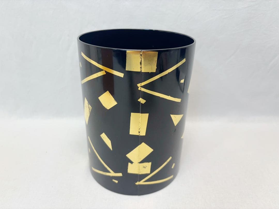 未使用 茶道具 葉蓋水指 玄々斎好写 箔散らし 曲物 茶懐石