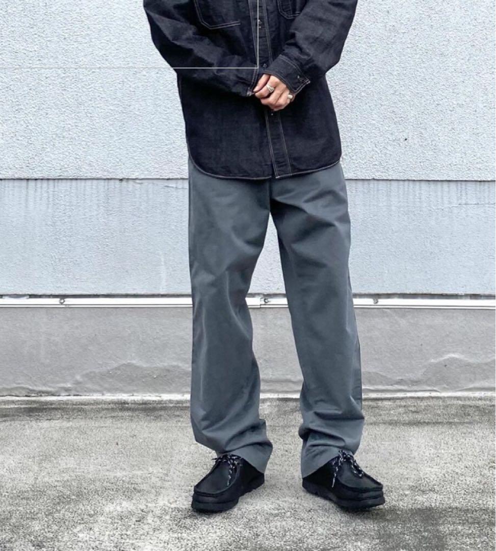 AURALEE WASHED FINX BUGGY SATIN WIDE パンツ