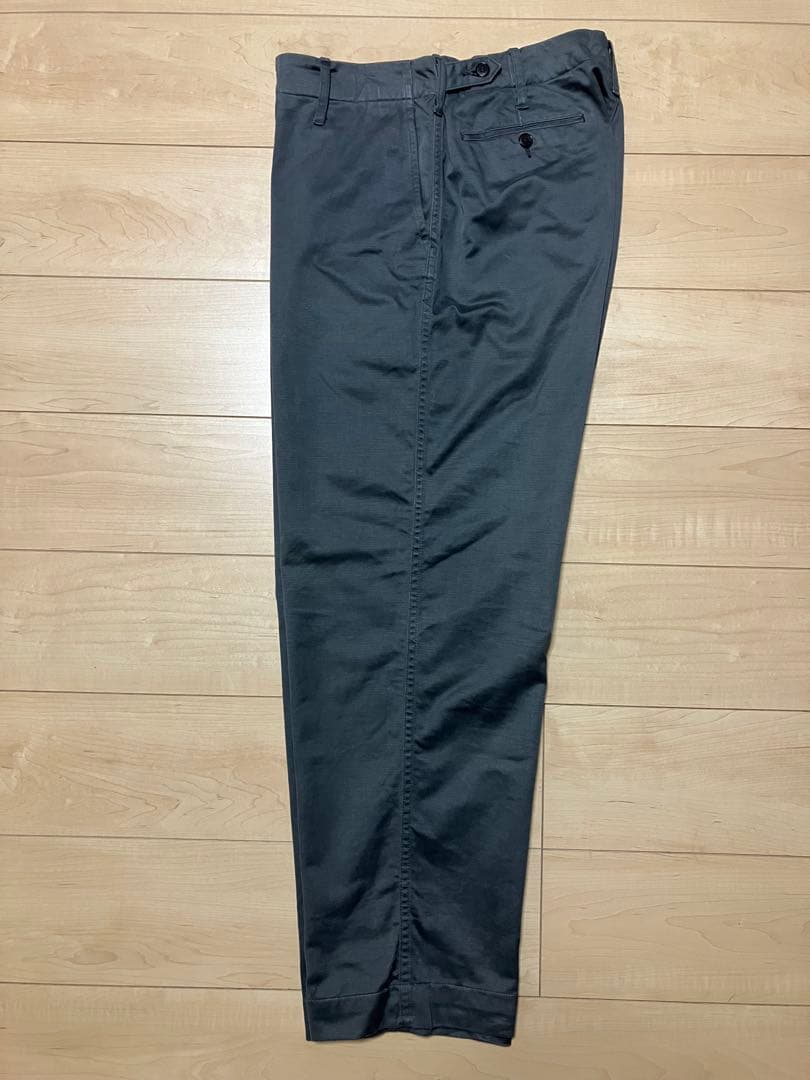 AURALEE WASHED FINX BUGGY SATIN WIDE パンツ