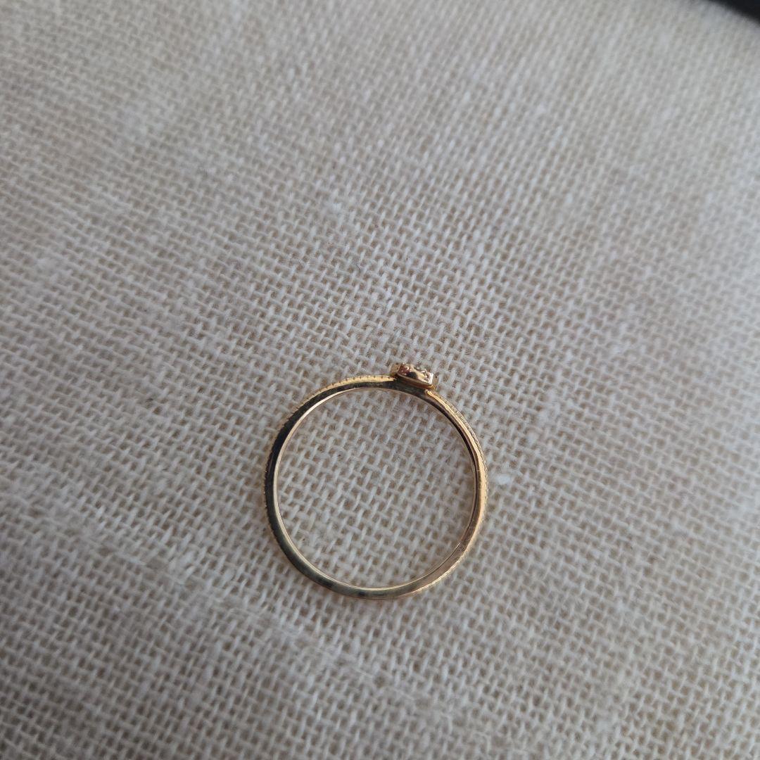 agete K10YG シャンデリア リング ダイヤ