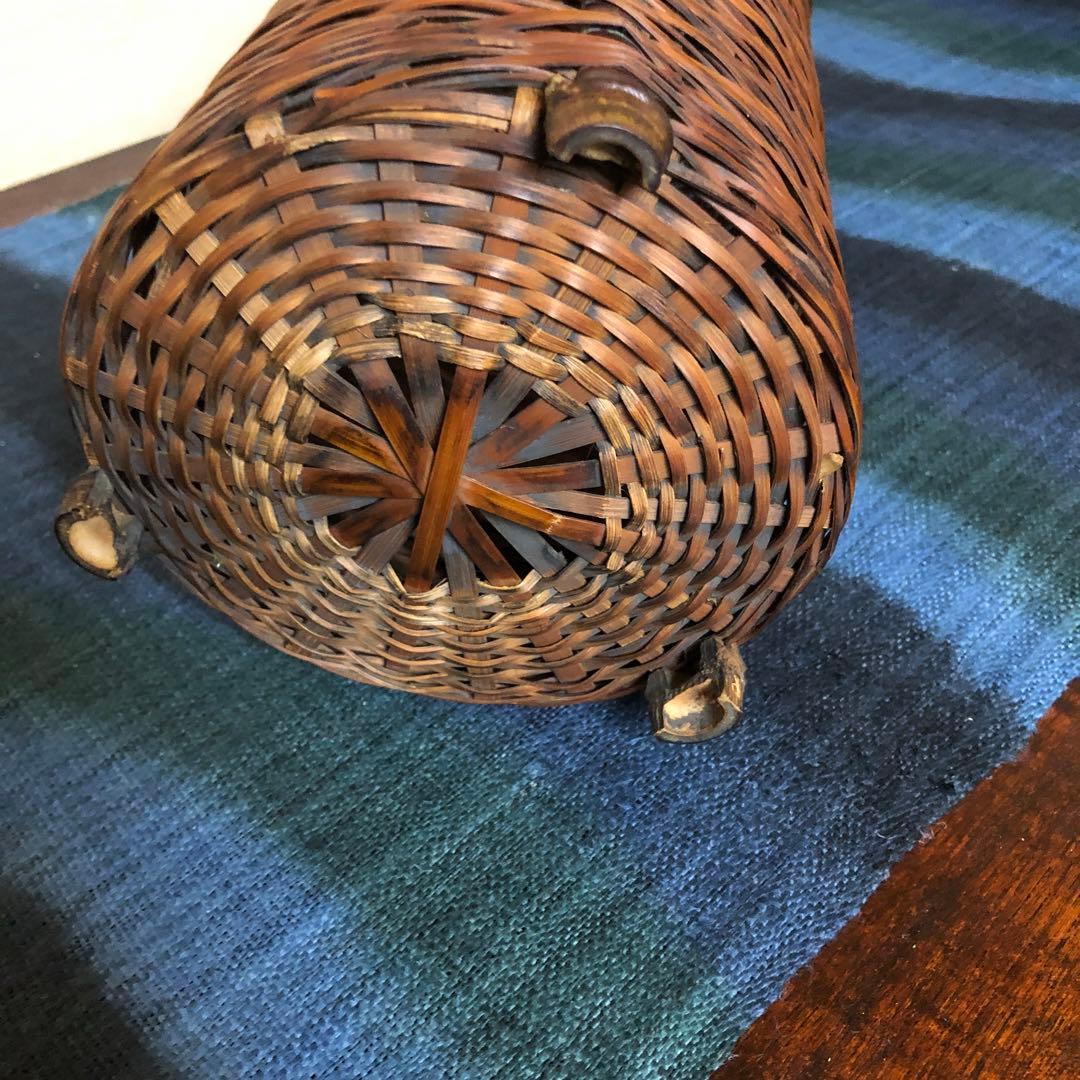 民藝 竹工芸品 花入れ 花籠 竹細工