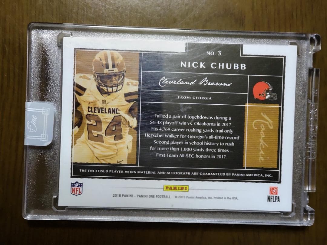 その他 2018 Panini One Football Nick Chubb Auto