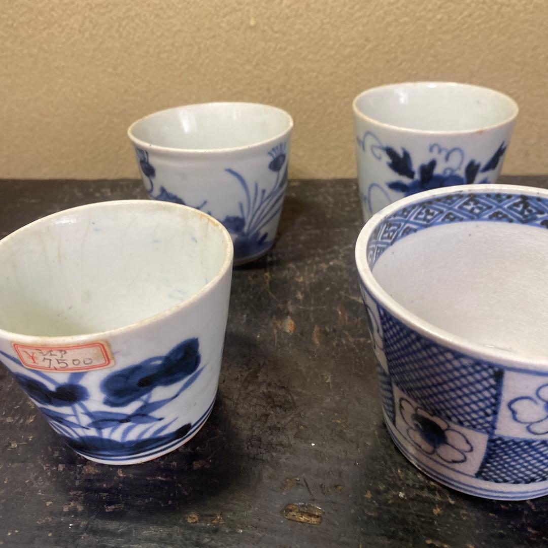 江戸時代古伊万里蕎麦猪口5個セットS