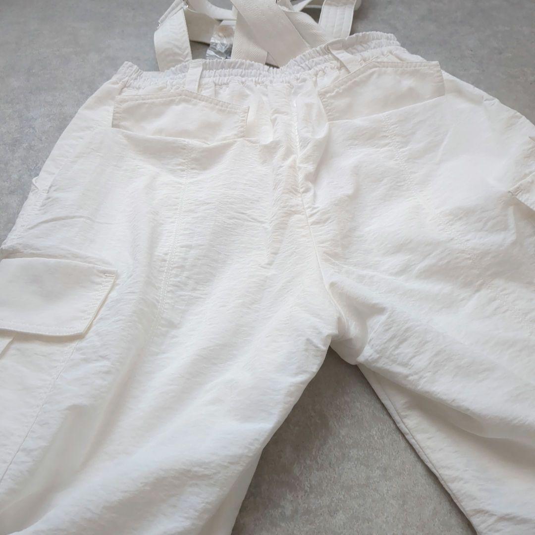 アルページュストーリー 撥水サス付きパラシュートパンツ　白　S　タグ付