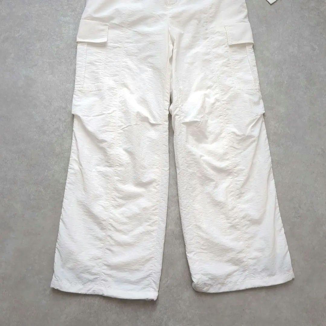 アルページュストーリー 撥水サス付きパラシュートパンツ　白　S　タグ付