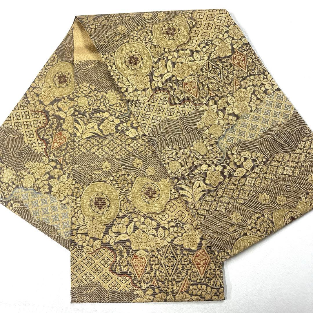 帯6153 ○誉田屋源兵衛謹製 高級 正絹 六通 袋帯 - メルカリ