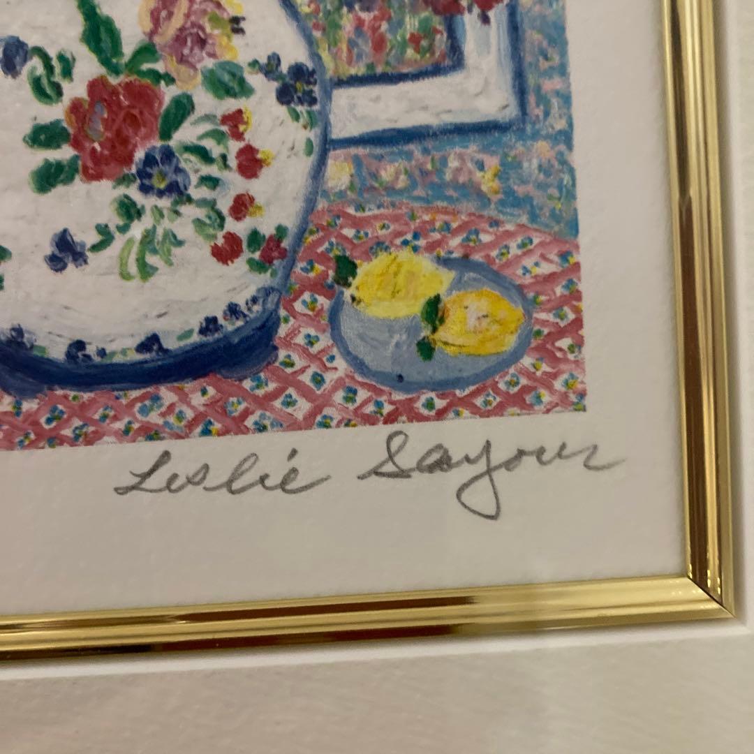 レスリー・セイヤー　シルクスクリーン　サイン入り