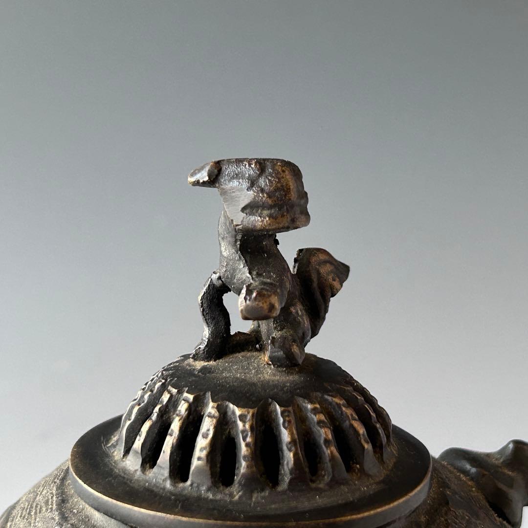 香炉 古美術 唐銅製彫刻