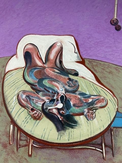 Personnage couche/フランシス ベーコン/アートポスター