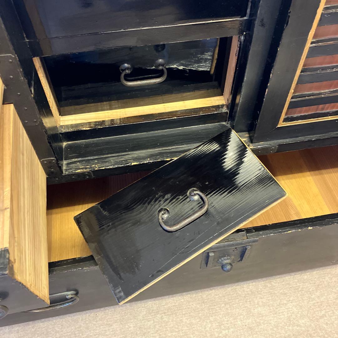 時代箪笥（約幅88、高83、奥45㌢、重32㌕／説明・写真見直し、