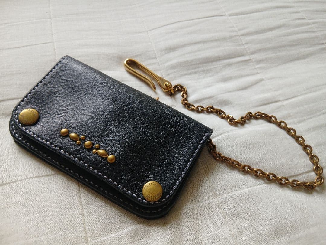 S*a様 イタリアンレザー アリゾナ トラッカーウォレット 真鍮スタッズ ハンド