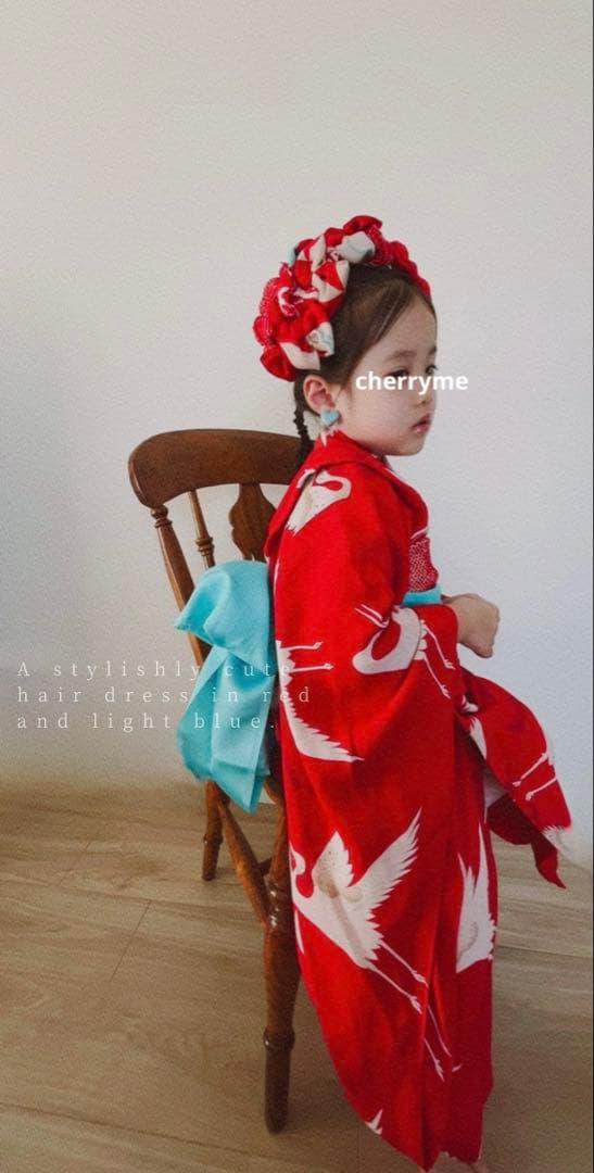 h*i様 七五三　七五三髪飾り　ヘッドドレス　着物髪飾り　リメイク髪飾り　069