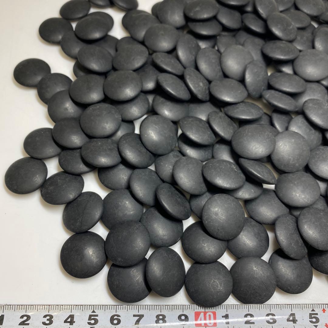 本蛤石,那智黒　碁石　木箱付　白180/黒193/1995g 東N7-1021①