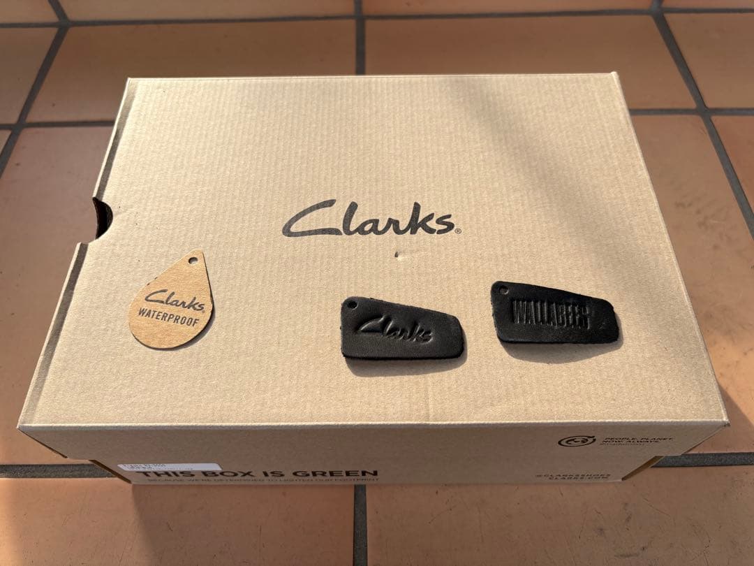 クラークス ワラビーエヴォウォータープルーフ UK7 (25cm)ブラックレザー