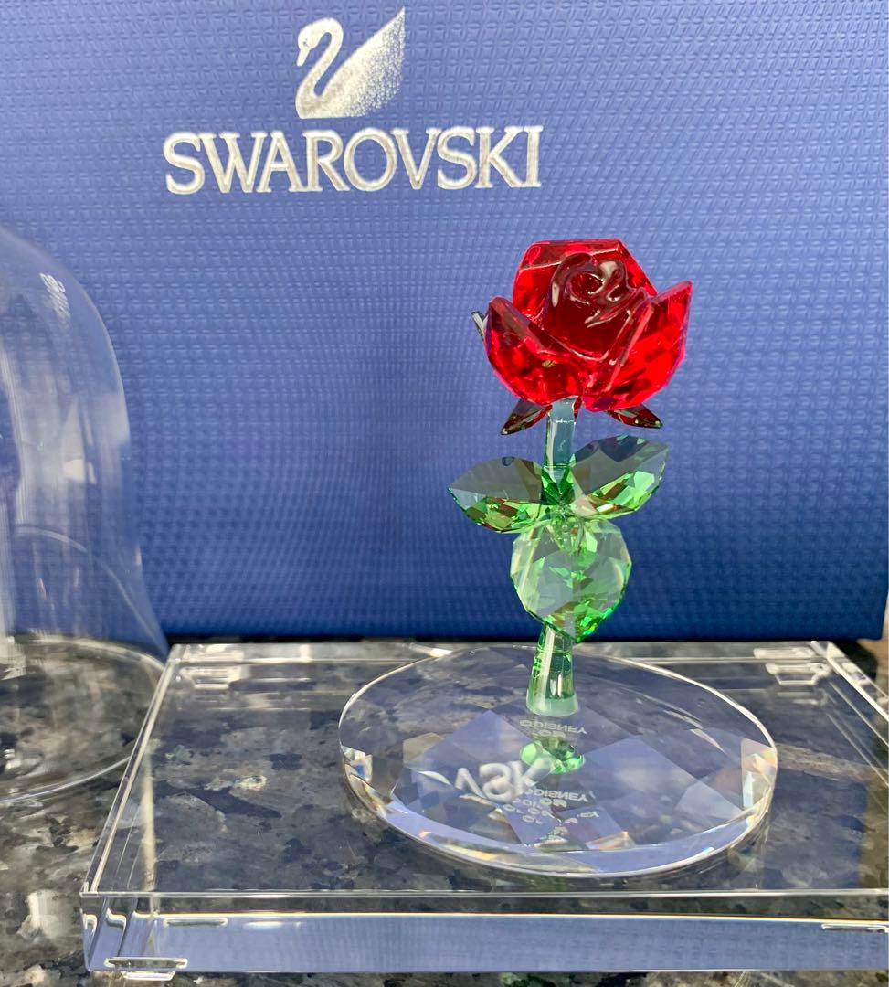 スワロフスキー美女と野獣マジックローズ＋台座