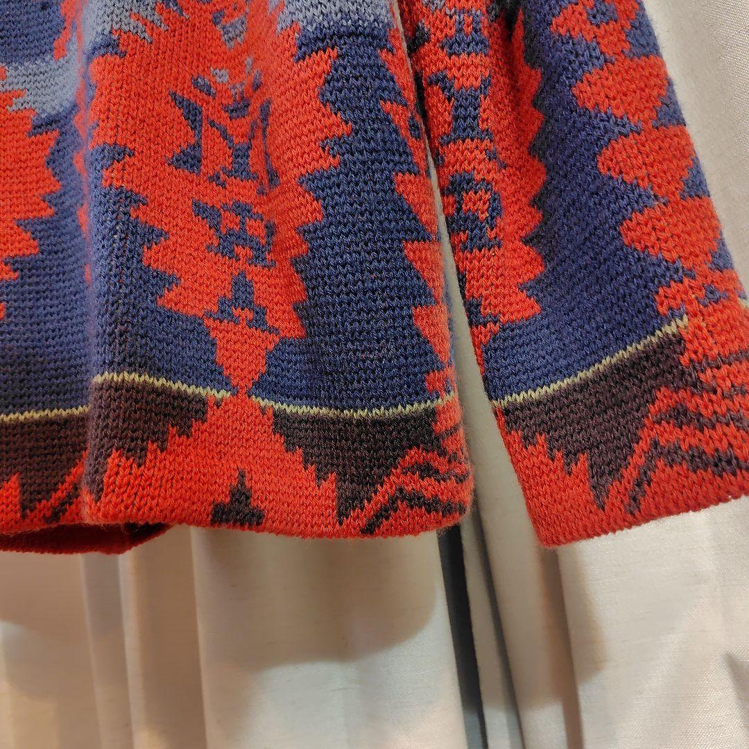 jelado ラグナL ネイティブ柄 ショールカーディガン オールドネイビー