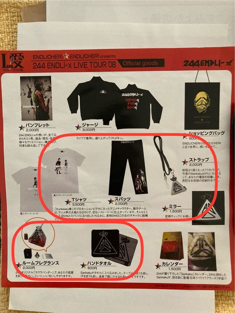 244 ENDLI-X ライブグッズ