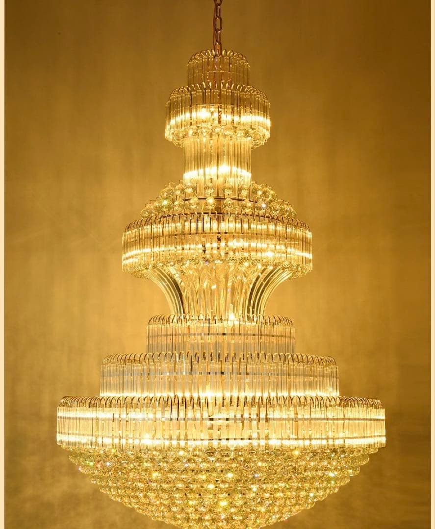 値下】クリスタルシャンデリア 多層構造