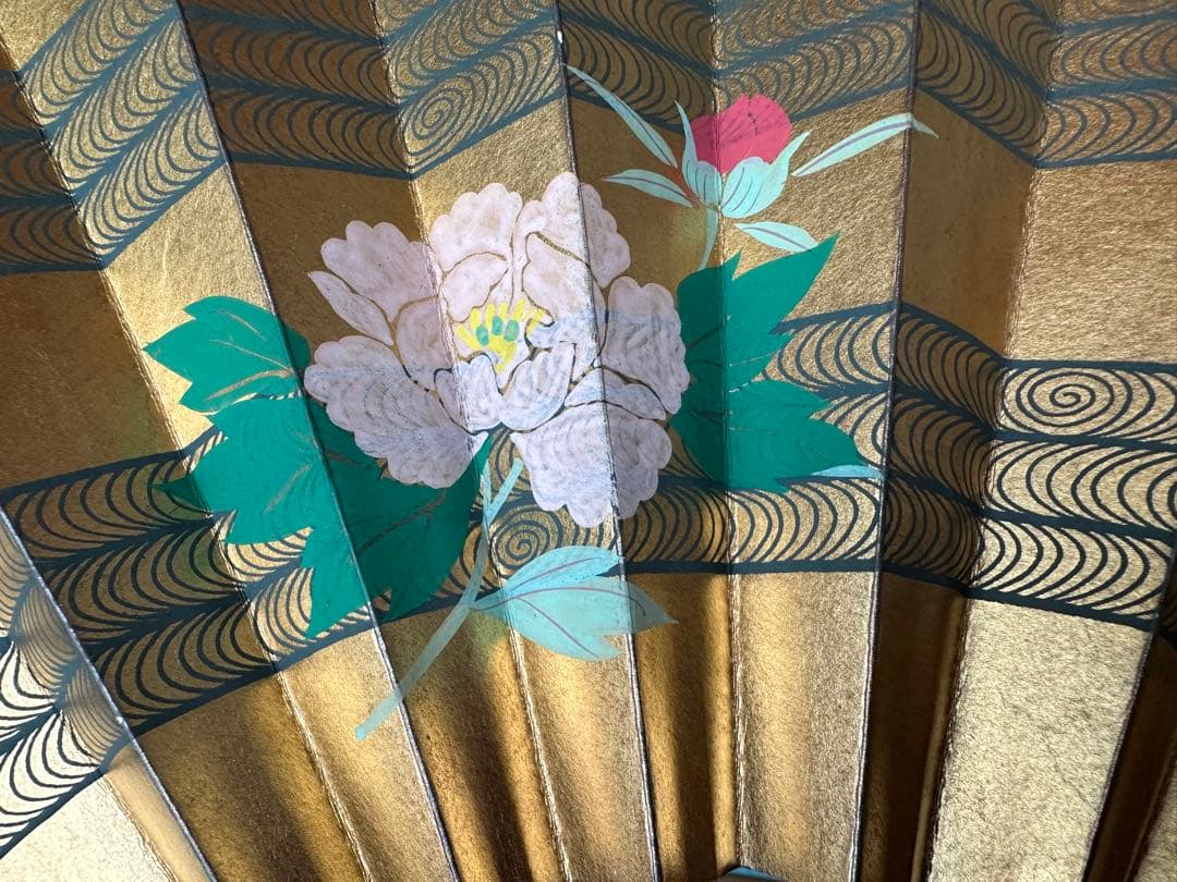 両面装飾有り！ 十松屋福井 扇子 御舞扇 京都 金箔 竹 京扇子