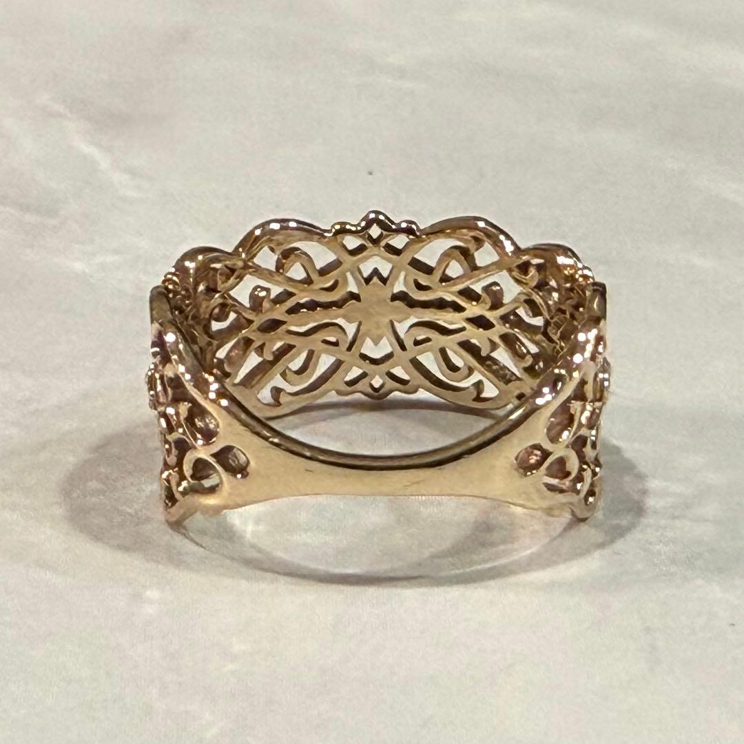 agete CLASSIC アガット K10 YG レースリング13号