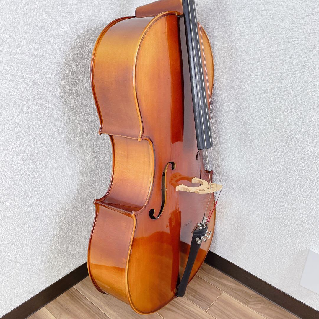 チェロ　弓付き　4/4 状態良好！ブランド不明　入門にいかがでしょうか