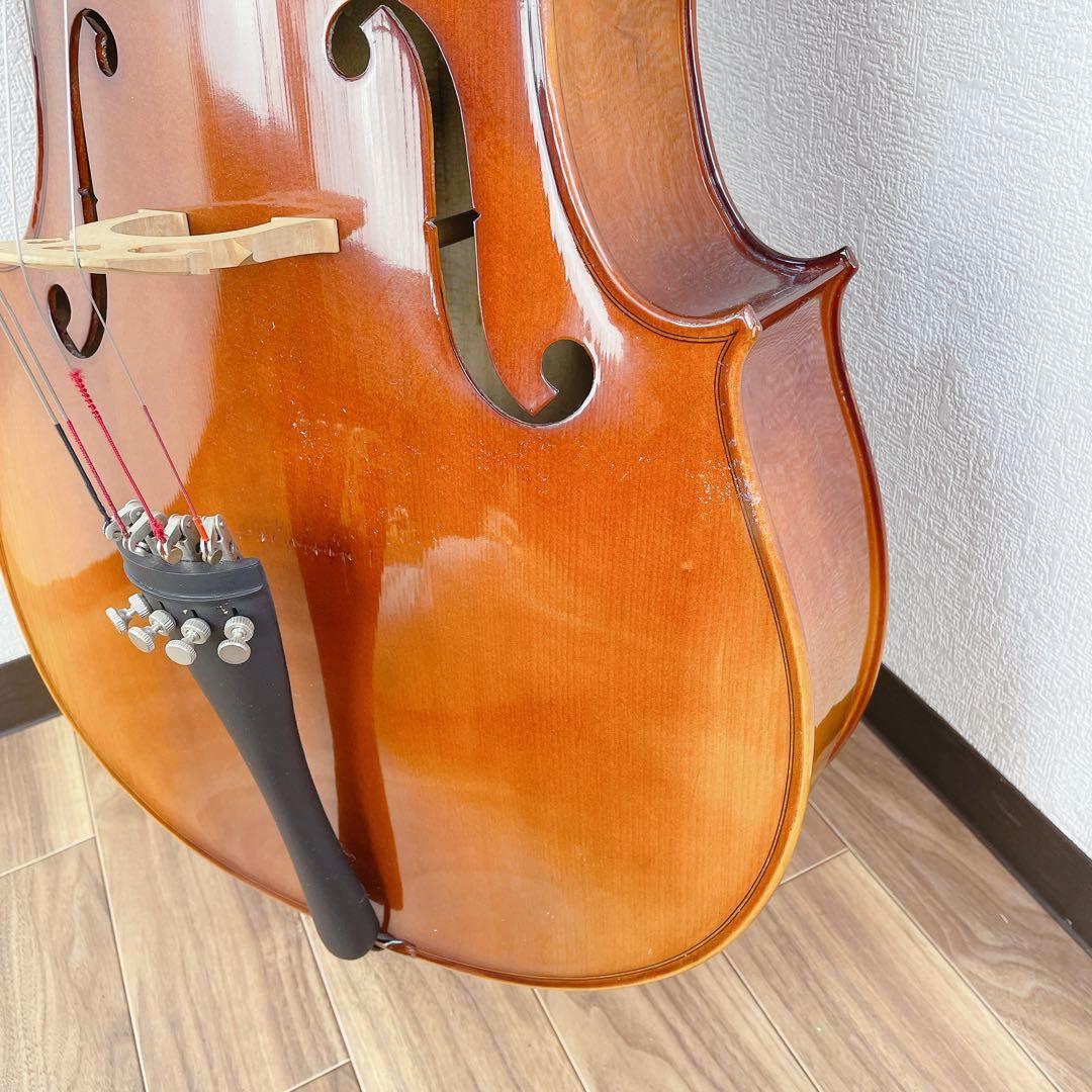 チェロ　弓付き　4/4 状態良好！ブランド不明　入門にいかがでしょうか