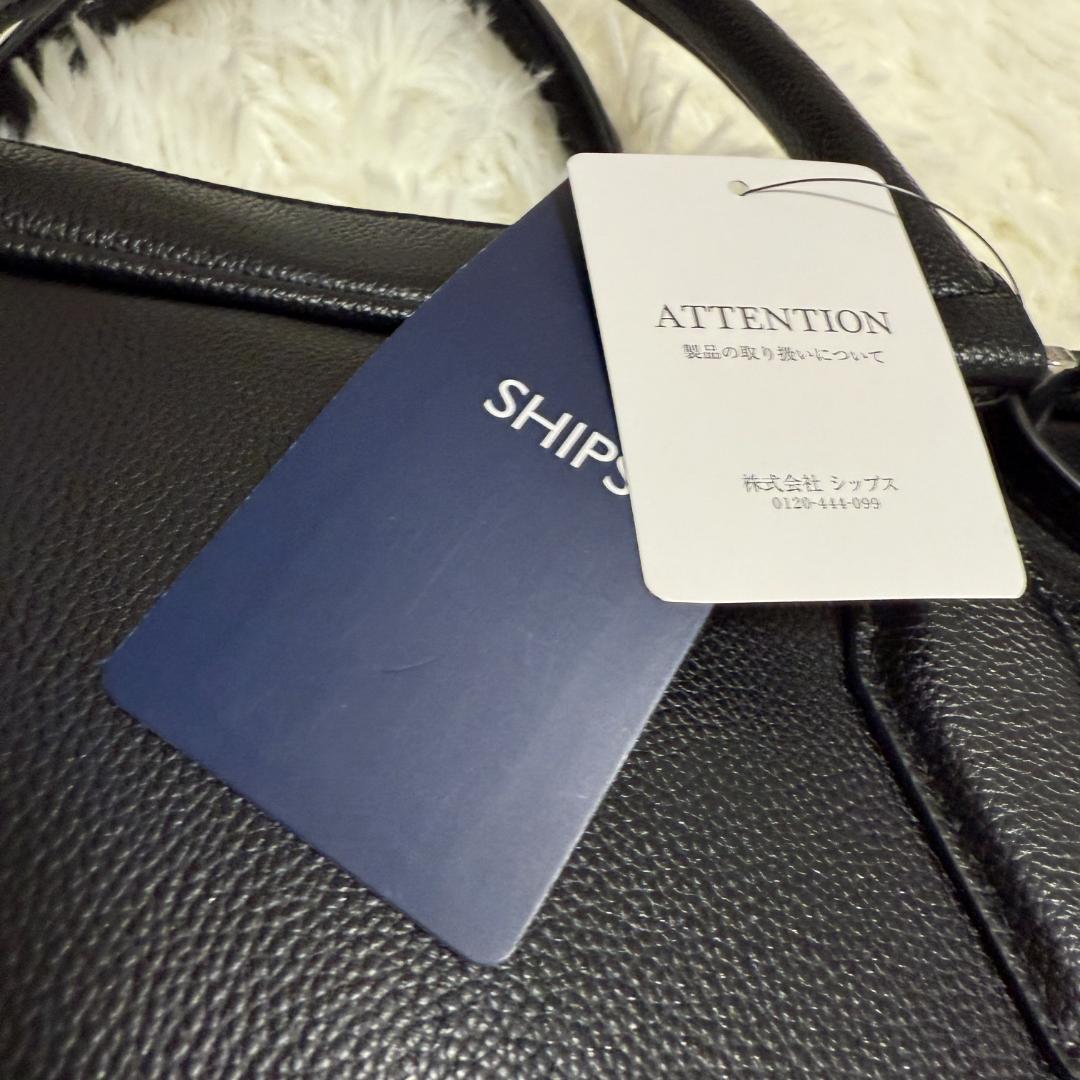 未使用品　SHIPS シップス　ビジネスバッグ　ブリーフケース　ブラック　メンズ