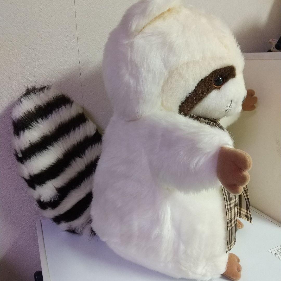 ジョイフルメイト TAKENOK 超特大 アライグマ ぬいぐるみ 白 レトロ
