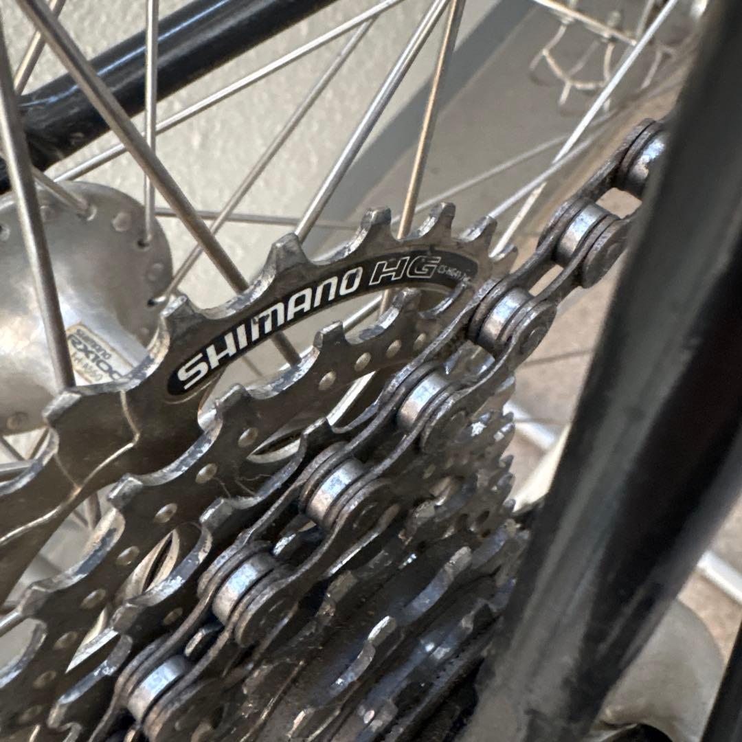 ナ*ツ様 クロスバイク アルミフレーム ブラック フロントバスケット付き