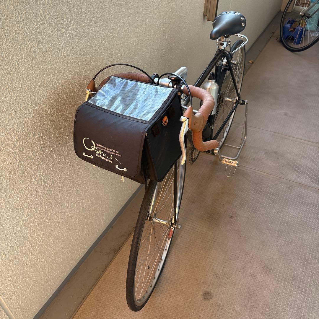 ナ*ツ様 クロスバイク アルミフレーム ブラック フロントバスケット付き