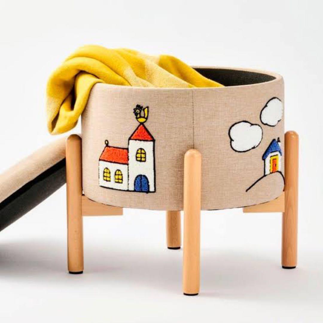 スタディオクリップ Dick Bruna さがら刺繍収納スツール