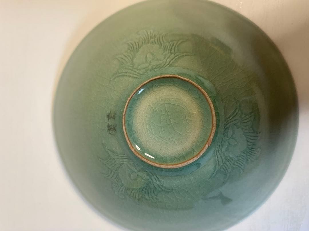 漢青陶窯 金福漢 作 高麗青磁茶碗（共箱）