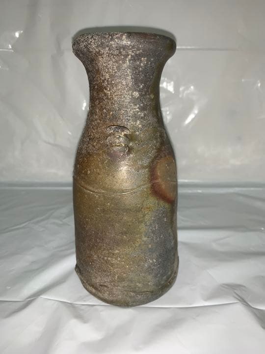 備前焼  瀬尾楽三作  耳付花入